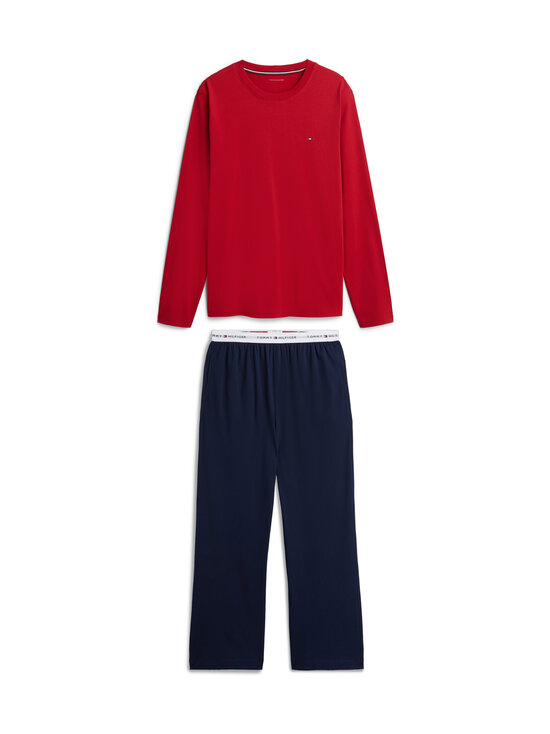 Tommy Hilfiger - Long Sleeve Jersey Set -pyjama 2-osainen - 0RS MEDIUM RED/CARBON NAVY | Stockmann - photo 1