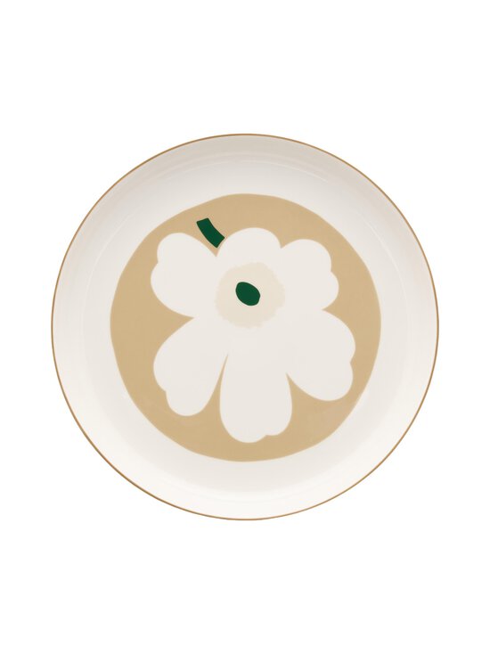 Marimekko - Unikko-tarjoilulautanen - WHITE, BEIGE, LT.SAND, D.GREEN | Stockmann - photo 1