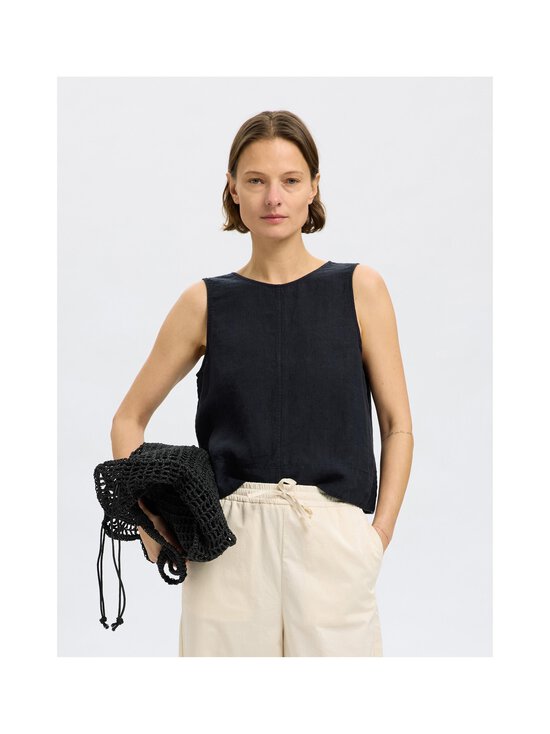 Selected - SlfLinna lina tops - BLACK - photo 3 Selected - SlfLinna lina tops - BLACK | Stockmann - photo 3