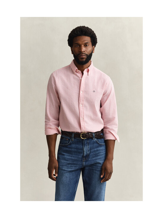 GANT - Triibuline triiksärk Regular Seersucker - 622 ROSE PINK | Stockmann - photo 2