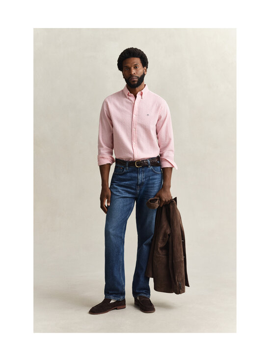 GANT - Triibuline triiksärk Regular Seersucker - 622 ROSE PINK | Stockmann - photo 5