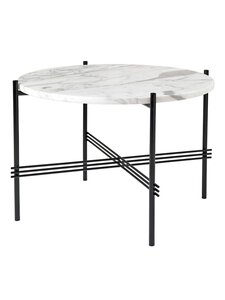 Gubi - TS-sohvapöytä valkoinen marmori / musta ⌀ 55 cm - BEIGE | Stockmann