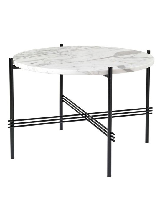 Gubi - TS-sohvapöytä valkoinen marmori / musta ⌀ 55 cm - BEIGE | Stockmann - photo 1