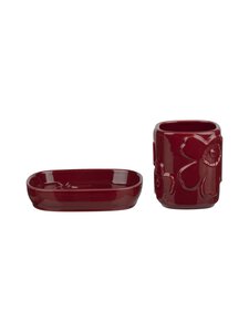 Marimekko - Unikko-kylpyhuonesetti - 333 BURGUNDY | Stockmann