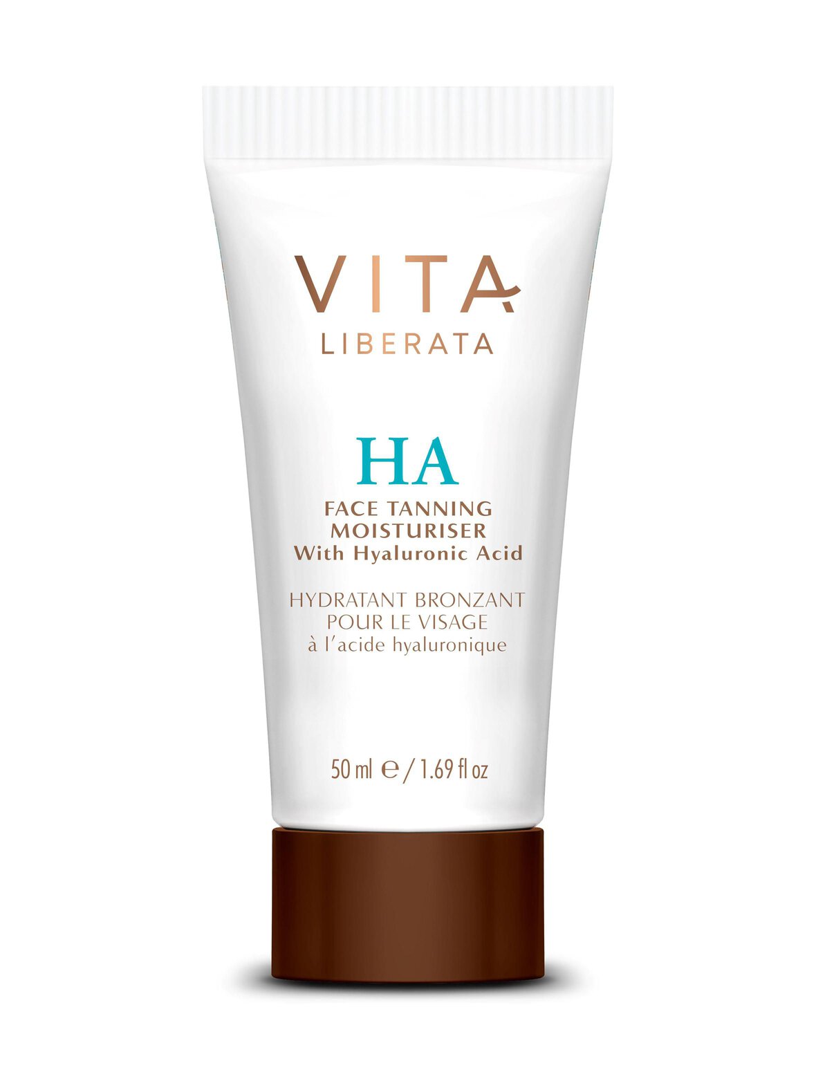 Face tanning moisturiser with hyaluronic acid -itseruskettava kasvovoide