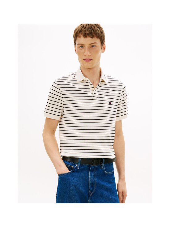 Tommy Hilfiger - Regular 1985 -pikeepaita - 0FJ IVORY PETAL / BLACK | Stockmann - photo 5