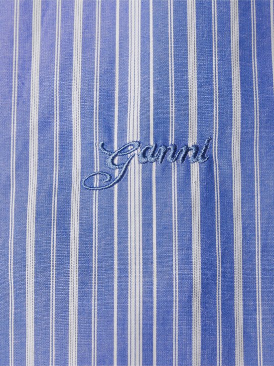 Ganni - Stripe Pleated Sleeve -paitapusero - ZWF NOUVEAN NAVY | Stockmann - photo 5