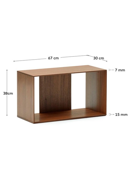 Kave Home - Litto-hyllymoduuli pähkinä keskikokoinen / 67 x 38 cm - BROWN | Stockmann - photo 8