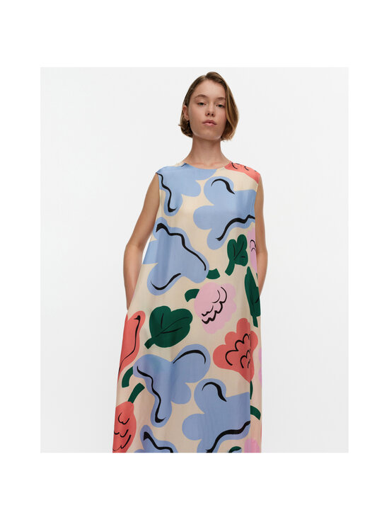 Marimekko - Migot Kukasta Kukkaan -mekko - 153 BLUE ORANGE LIGHT PINK | Stockmann - photo 4