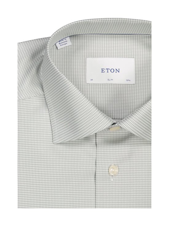 Eton - Slim Fit Houndstooth Signature Twill -kauluspaita - 62 LIGHT GREEN | Stockmann - photo 2
