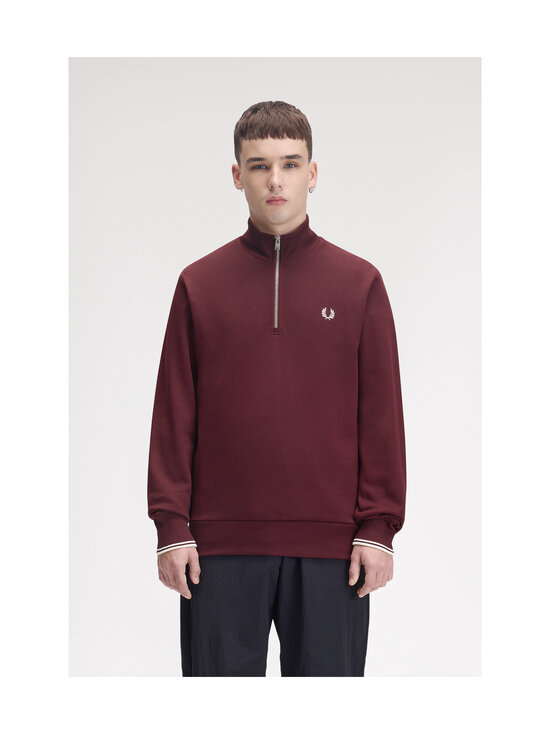 Fred Perry - Särk Half Zip - 64A OXBLOOD/ECRU | Stockmann - photo 3
