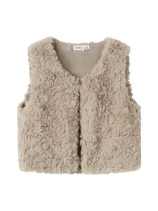 Name It - Vest NmfNano Fake Fur - ISLAND FOSSIL Name It - Vest NmfNano Fake Fur - ISLAND FOSSIL | Stockmann