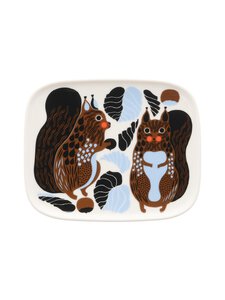 Marimekko - Kurre šķīvis 12 x 15 cm - WHITE, BROWN, BLACK, LT.BLUE | Stockmann