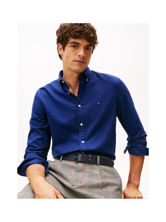 Tommy Hilfiger - Triiksärk Flex Flannel Solid Regular Fit - C7G PREPPY NAVY | Stockmann - photo 9