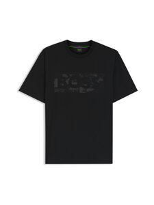 Boss Green - T-särk Globe Logo Pattern Jersey - 001 BLACK | Stockmann