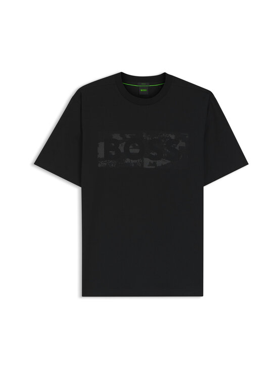 Boss Green - T-särk Globe Logo Pattern Jersey - 001 BLACK | Stockmann - photo 1