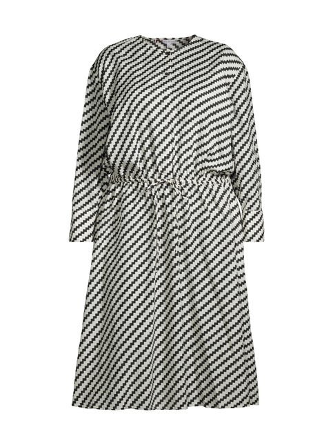 0LA ZIG ZAG PRINT/ WHTE BASE Tommy Hilfiger Curve Zigzag-midimekko |48 ...