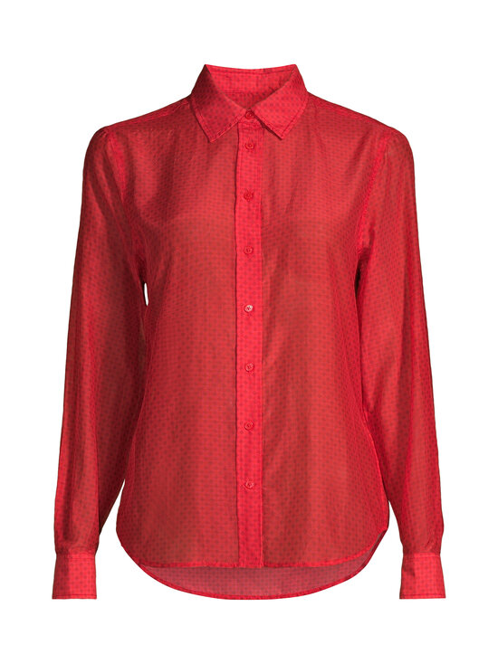 GANT - Puuvilla-siidisegust särk Regular Printed Gingham - 653 BOLD RED | Stockmann - photo 1
