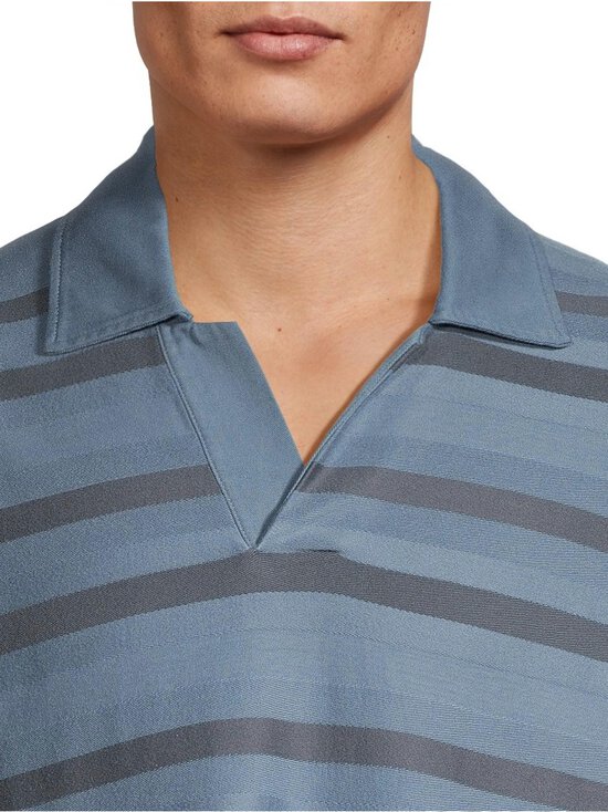Maison Kitsuné - Oversize svītrains polo krekls - 0513 SHADOW BLUE/BRETON BLUE | Stockmann - photo 4