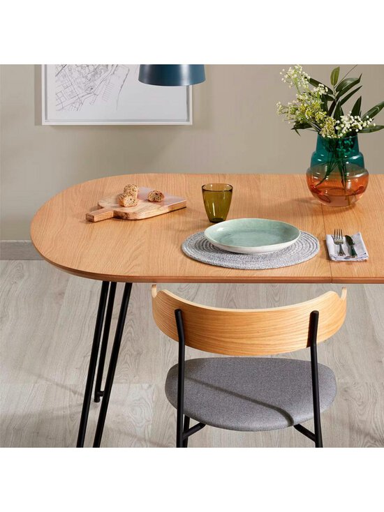 Kave Home - Novac- jatkettava ruokapöytä tammi/musta 90 x 140/220 cm - BROWN | Stockmann - photo 7