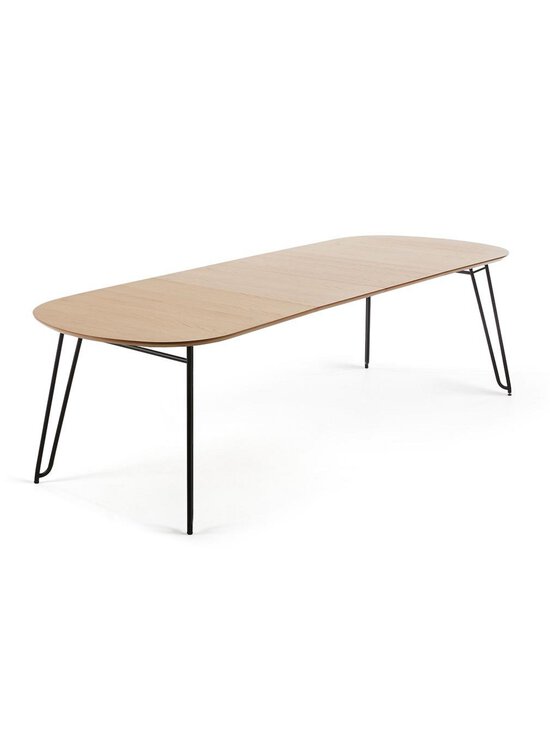 Kave Home - Novac- jatkettava ruokapöytä tammi/musta 90 x 140/220 cm - BROWN | Stockmann - photo 2