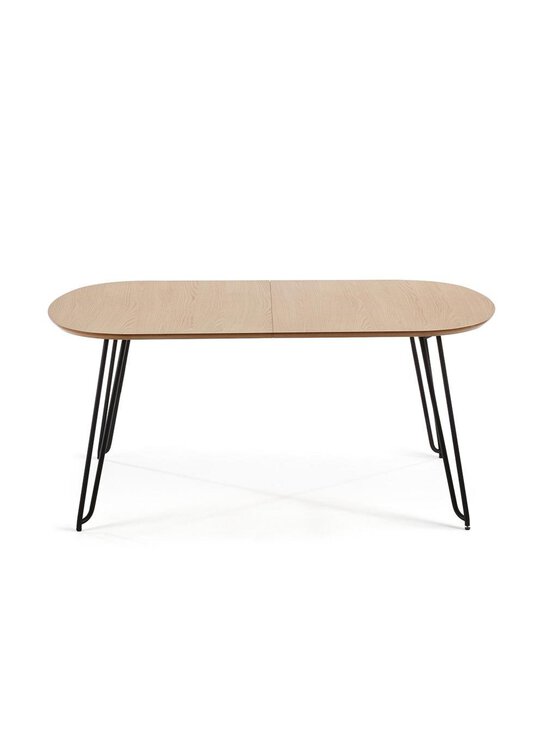 Kave Home - Novac- jatkettava ruokapöytä tammi/musta 90 x 140/220 cm - BROWN | Stockmann - photo 3