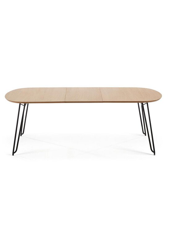 Kave Home - Novac- jatkettava ruokapöytä tammi/musta 90 x 140/220 cm - BROWN | Stockmann - photo 4