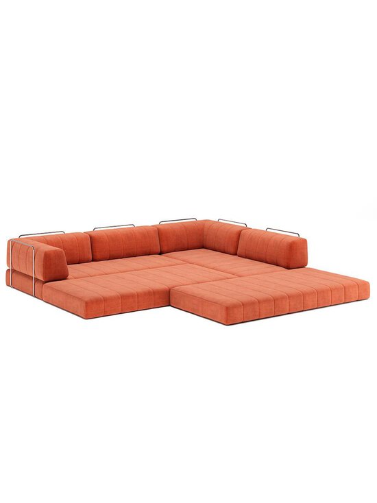 Innovation Living - CozyPad-vuodesohva Esina-kangas 412 rust orange 312 x 208 cm / käsinojilla - ORANGE | Stockmann - photo 2