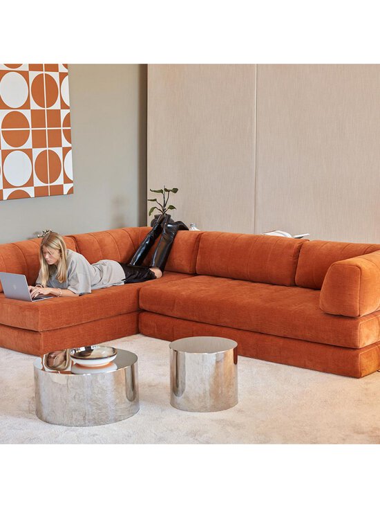 Innovation Living - CozyPad-vuodesohva Esina-kangas 412 rust orange 312 x 208 cm / käsinojilla - ORANGE | Stockmann - photo 4
