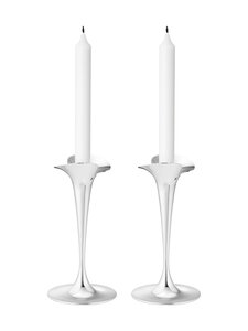 Georg Jensen - Bloom Small -kynttilänjalat 2 kpl - STEEL | Stockmann