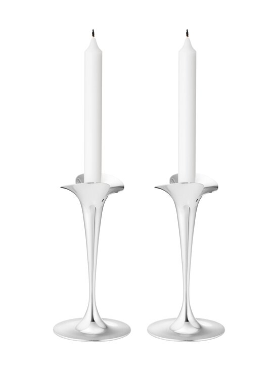 Georg Jensen - Bloom Small -kynttilänjalat 2 kpl - STEEL | Stockmann - photo 1