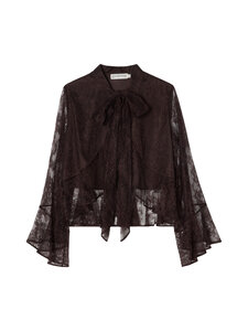 Ida Sjöstedt - Allyson mežģīņu blūze - DARK BROWN (LINED) | Stockmann