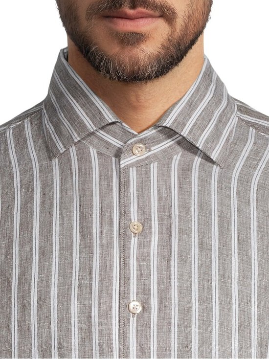 Oscar Jacobson - Triiksärk One Piece Striped Regular Fit - 825 MATT GREEN | Stockmann - photo 8