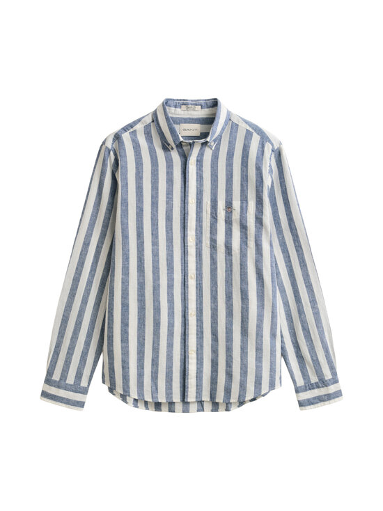GANT - Regular Cotton Linen svītrains krekls - 442 VINTAGE BLUE | Stockmann - photo 1