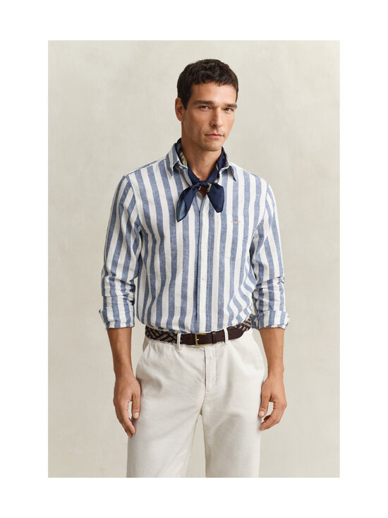 GANT - Regular Cotton Linen svītrains krekls - 442 VINTAGE BLUE | Stockmann - photo 2