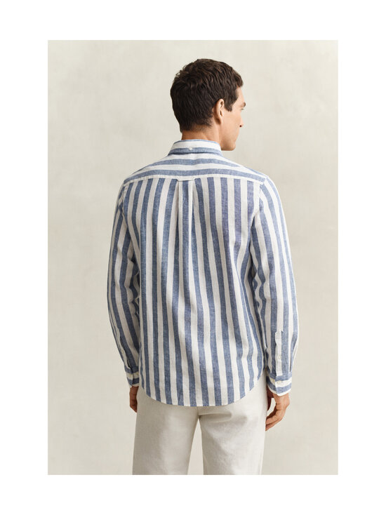 GANT - Regular Cotton Linen svītrains krekls - 442 VINTAGE BLUE | Stockmann - photo 3