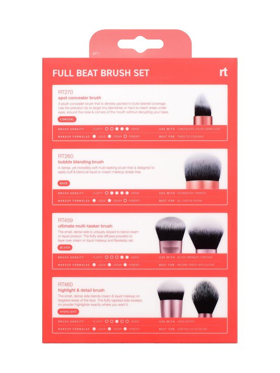 Real Techniques - Full Beat 4 Piece Brush Set -meikkisivellinsetti 4 kpl - NOCOL | Stockmann - photo 3