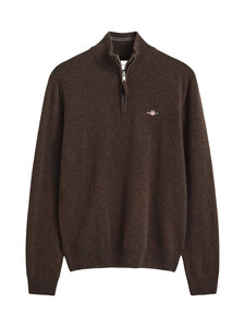 GANT - Superfine Lambswool Half Zip -neule - 280 DK BROWN MELANGE | Stockmann