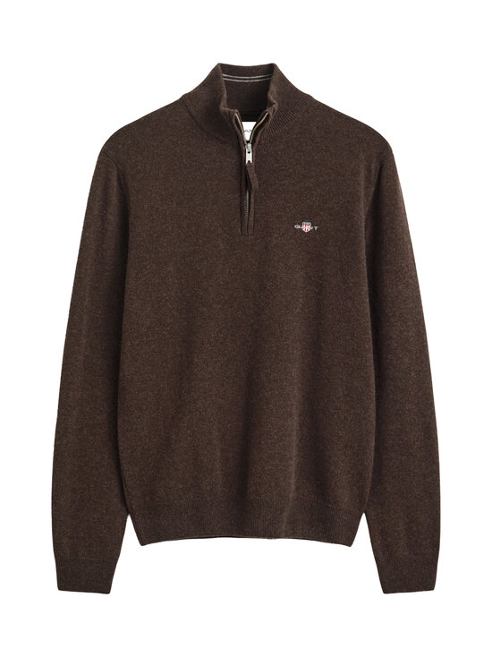 GANT - Superfine Lambswool Half Zip -neule - 280 DK BROWN MELANGE | Stockmann - photo 1