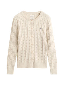GANT - Stretch Cotton -palmikkoneuletakki - 240 FADED BEIGE | Stockmann