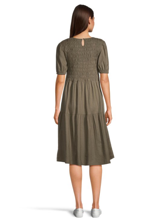 NOOM - Gala-pellavasekoitemekko - KHAKI GREEN | Stockmann - photo 3