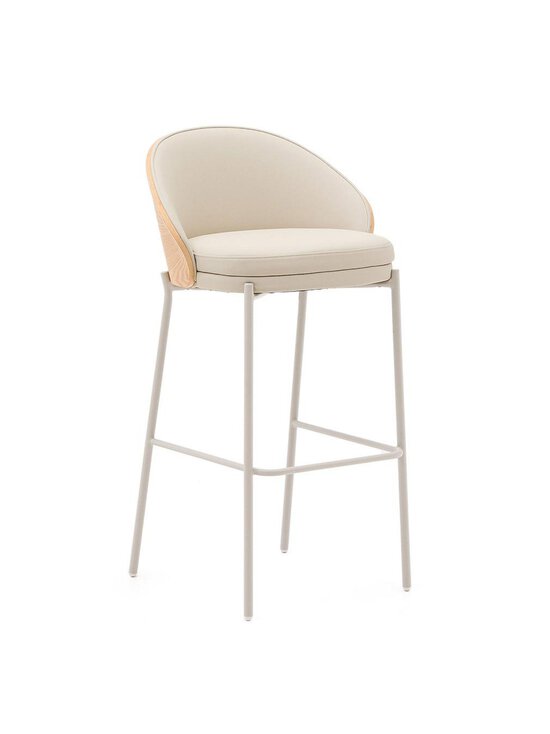 Kave Home - Eamy-baarituoli beige keinonahka/saarni K 75 cm - BEIGE | Stockmann - photo 1
