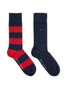 Tommy Hilfiger - sokid Rugby, 2 paari - TOMMY ORIGINAL (TUMMANSININEN/PUNAINEN) | Stockmann
