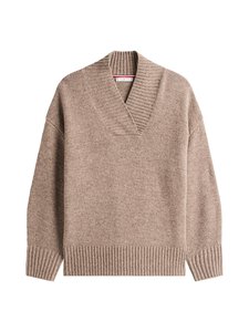 Tommy Hilfiger - Villane kampsun Marl Shawl - 0HK LEGACY BROWN MARL SWEATERS | Stockmann