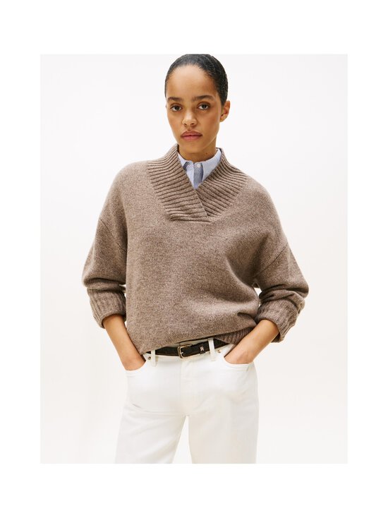 Tommy Hilfiger - Villane kampsun Marl Shawl - 0HK LEGACY BROWN MARL SWEATERS | Stockmann - photo 2
