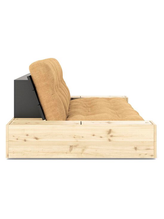 Karup - Base-futonsohva laatikoilla Corduroy-kangas fudge brown/musta L 244 cm - BROWN | Stockmann - photo 3