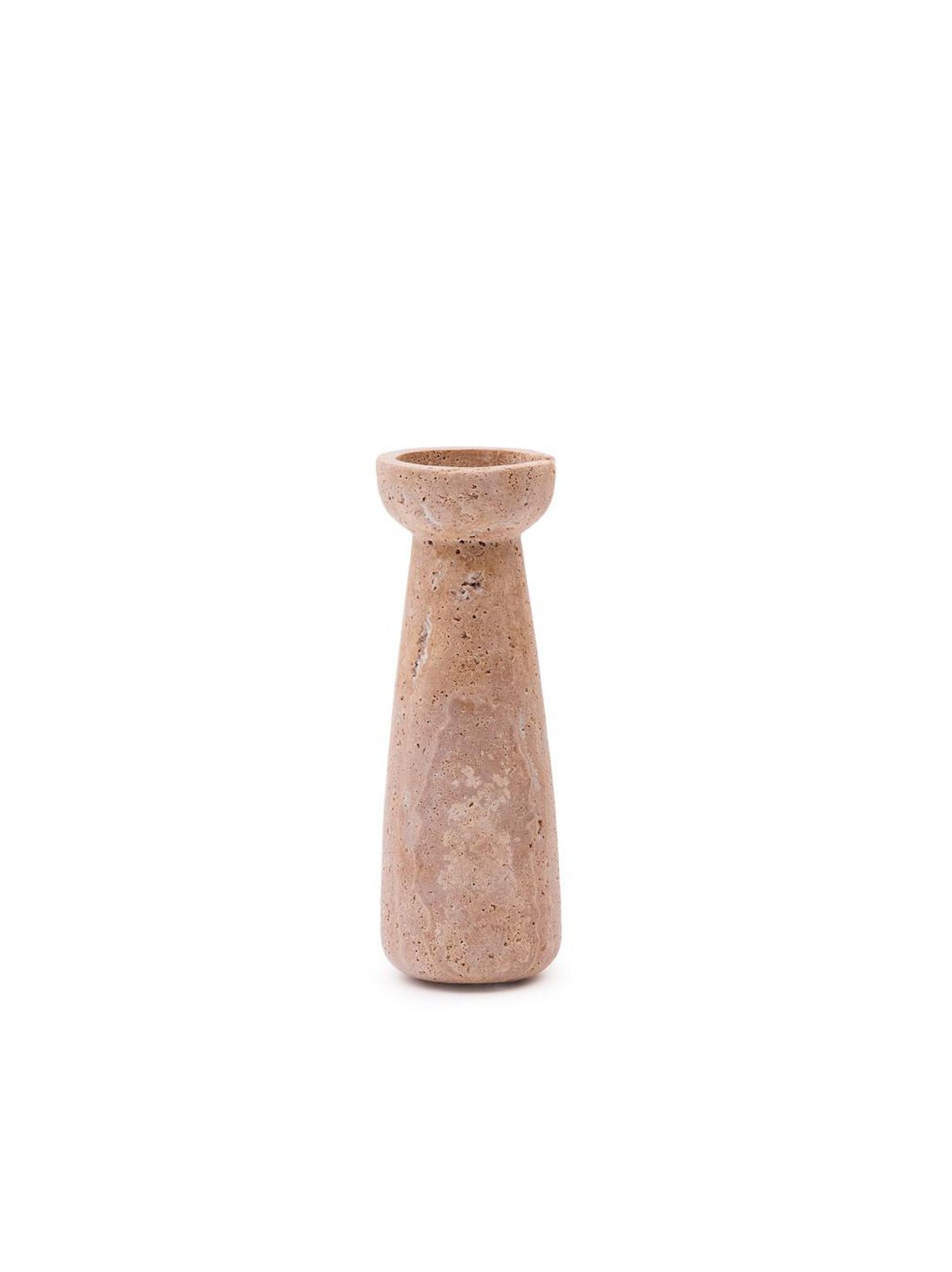 Magan-kynttilänjalka beige travertiini k 25 cm
