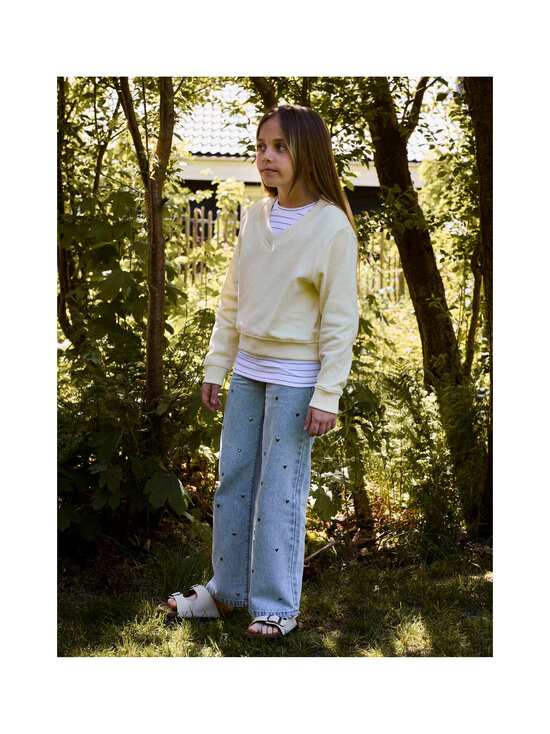 Name It - NkfRose Heart Studs -leveälahkeiset farkut - LIGHT BLUE DENIM | Stockmann - photo 3