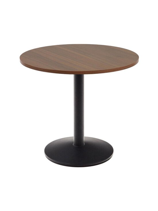 Kave Home - Esilda-ruokapöytä pähkinä/musta ⌀ 90 cm - BROWN | Stockmann - photo 1