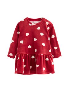 Lindex - Kleit Velour Hearts - 9348 DARK DUSTY RED | Stockmann